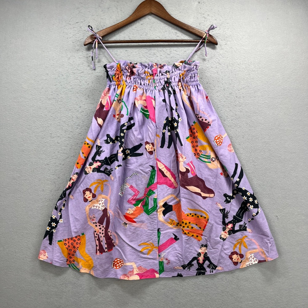 ZARA Miranda Makaroff Woman In Art Mini Dress Medium Purple Graphic Pop Art